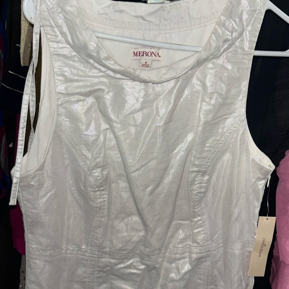 NWT Shimmery White Dress